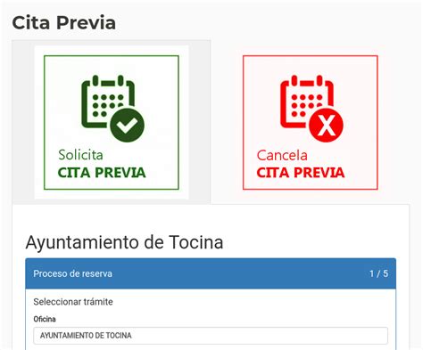 Cita Previa. Trámites y Servicios. Ayuntamiento de。